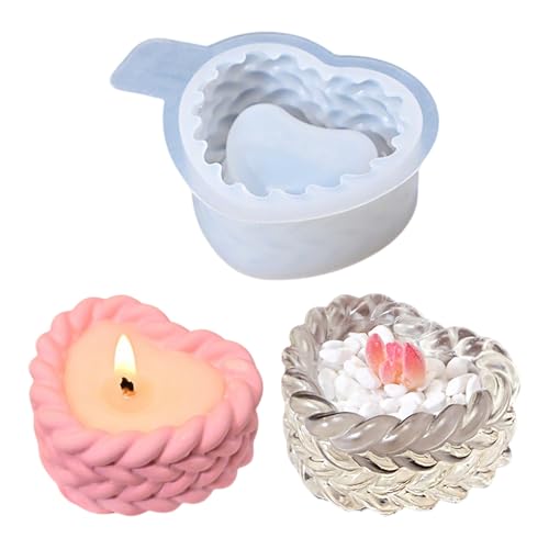 GUAHKUN Silikon Herzform Kerzenhalter Gießformen Hanfseil-Design Für DIY Kerzen Blumentöpfe Beton Harz Basteln Geschenkideen GUAHKUN Silikon Herzform Kerzenhalter Gießformen Hanfseil-Design Für DIY Kerzen Blumentöpfe Beton Harz Basteln Geschenkideen von GUAHKUN