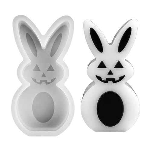 GUAHKUN Silikon Kaninchen Gießform 2 Größen Für Epoxidharz Schokolade Gips Ostern Basteln Präzise Formen Dekoration (A) von GUAHKUN