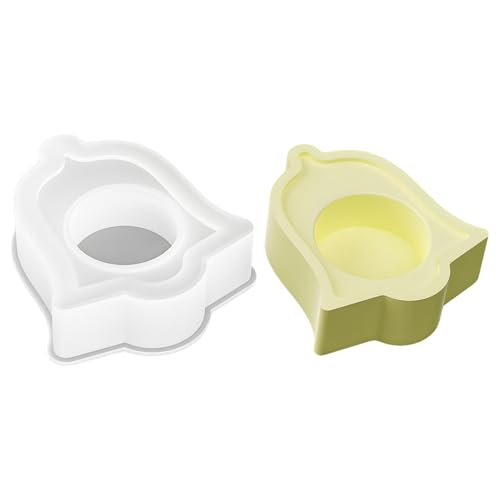 GUAHKUN Silikon Kerzenhalter Gießformen Herz Design Weihnachten Für Kerzenherstellung Geschenk Heimdekoration DIY Geschenkartikel (A) von GUAHKUN
