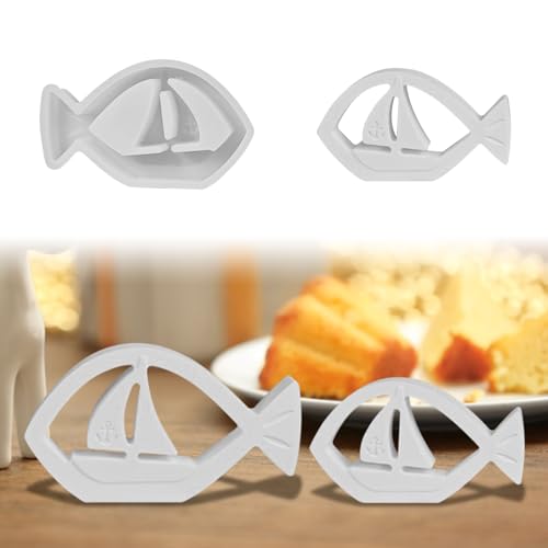 GUAHKUN Silikon Segelfisch Gießform Für Tischdeko Taufe Konfirmation Kommunion DIY Deko Junge Kommunionsfeier Taufedeko Gastgeschenke Handwerk (B) von GUAHKUN
