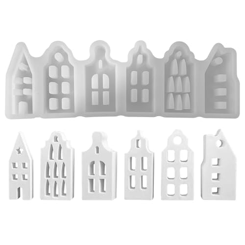 GUAHKUN Silikonform Haus Dacies Gießform Mini Haus Für Kerzen Seifen DIY Handwerk 【6 Stücke】 Hitzebeständige Silikonformen Für Epoxidharz Gips Dekoration GUAHKUN Silikonform Haus Dacies Gießform Mini Haus Für Kerzen Seifen DIY Handwerk 【6 Stücke】 Hitzebeständige Silikonformen Für Epoxidharz Gips Dekoration von GUAHKUN