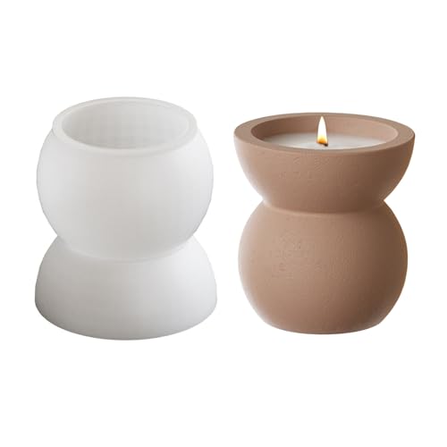 GUAHKUN Silikonform Kerzenständer Gießform Kerzenhalter Für Beton DIY Handwerk Geschenk Weihnachten Geburtstag (B) von GUAHKUN