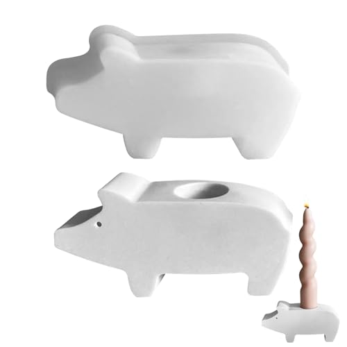 GUAHKUN Silikonform Schwein Kerzenständer Gießformen Für DIY Kerzenherstellung Bastelprojekte 11.5x6x3.6cm Weihnachten Tischdekoration GUAHKUN Silikonform Schwein Kerzenständer Gießformen Für DIY Kerzenherstellung Bastelprojekte 11.5x6x3.6cm Weihnachten Tischdekoration von GUAHKUN