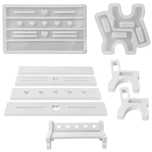 GUAHKUN Silikonform Set 2-in-1 für Kalender Cottage Kerzenständer und Kerzenschüssel mit Einschieber – Bankform Gießformen DIY Kerzenherstellung von GUAHKUN