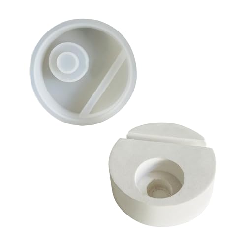 GUAHKUN Silikonform Weihnachten Gießformen Kerzen Teelichthalter DIY Handwerk 2-in-1 Design mit Basisform Für Seife Epoxidharz Kreative Dekoration (C) von GUAHKUN