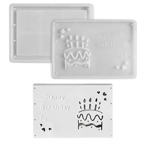 GUAHKUN Silikonformen DIY Geschenkbox Gießform Set Für Geburtstag Weihnachten Basteln mit Deckel Gelddosen Epoxidharz Kerzen Fondant (C) von GUAHKUN