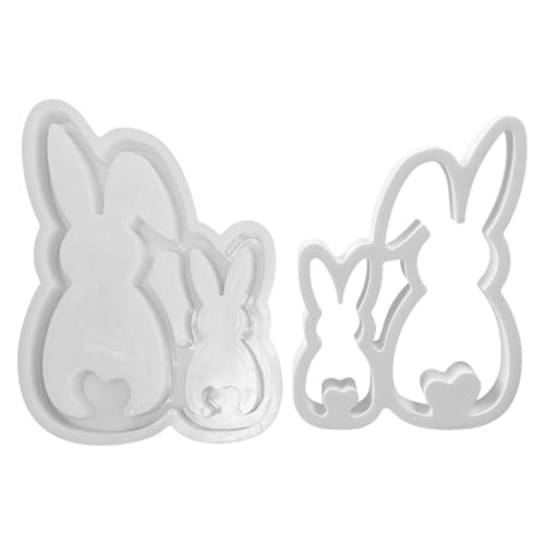 GUAHKUN Silikonformen Gießformen Ostern Hase Gipsformen Giessformen Silikon Epoxidharz Formen für DIY Osterdeko Handwerk Basteln und Handwerk (A) von GUAHKUN