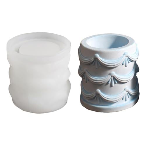 GUAHKUN Silikonformen Schneeflocken Kerzenhalter 2er-Set Kerzenglas DIY Vase Für Teelichter Weihnachten Dekoration Handwerk Geschenk (B) von GUAHKUN