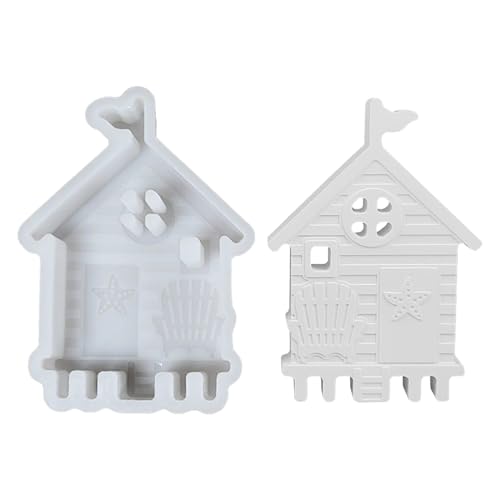 GUAHKUN Silikonformen Set 4 Häuser-Designs Für Kerzen Seifen Gips Basteln DIY Handwerk Dekoration (A) von GUAHKUN