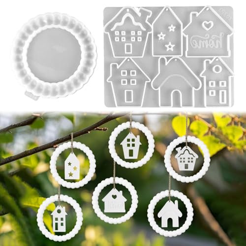 GUAHKUN Silikonformen Weihnachten Gießformen Set Für Christbaumanhänger DIY Bastelprojekte Weihnachtsdekor Geschenke Mit Baum Und Stern Motiven GUAHKUN Silikonformen Weihnachten Gießformen Set Für Christbaumanhänger DIY Bastelprojekte Weihnachtsdekor Geschenke Mit Baum Und Stern Motiven von GUAHKUN