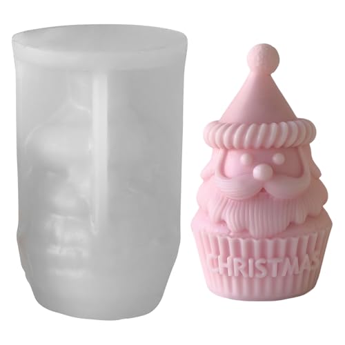 GUAHKUN Wichtel Silikonform Weihnachten Gießformen Silikon für Kerzen Seifen Kuchen Schokolade Weihnachtsornamente – Silikonformen Gießformen Weihnachtsmann Wichtel Seifen Formen zum Gießen (B) von GUAHKUN