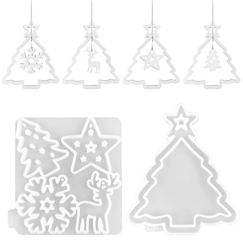 Silikonformen Gießformen Weihnachten, Silikonform Weihnachten Anhänger, Gießformen Silikon Gießform Anhänger Gipsformen Zum Gießen Epoxidharz Formen Zur Herstellung Von Weihnachtsdekorationen (D) Silikonformen Gießformen Weihnachten, Silikonform Weihnachten Anhänger, Gießformen Silikon Gießform Anhänger Gipsformen Zum Gießen Epoxidharz Formen Zur Herstellung Von Weihnachtsdekorationen (D) von GUAHKUN