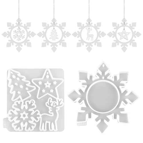 GUAHKUN Silikonformen Gießformen Weihnachten, Anhänger, Gipsformen, Epoxidharz Formen, Weihnachtsdekorationen GUAHKUN Silikonformen Gießformen Weihnachten, Anhänger, Gipsformen, Epoxidharz Formen, Weihnachtsdekorationen von GUAHKUN