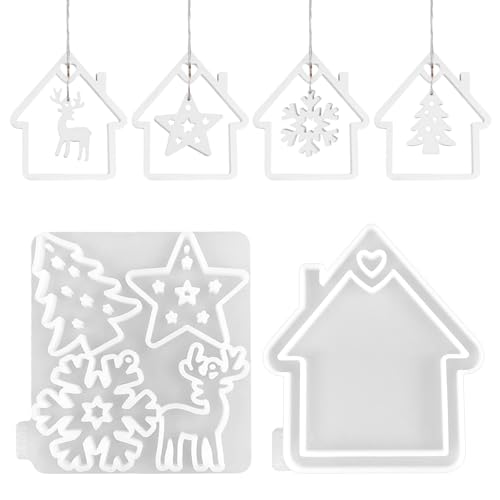 Silikonformen Gießformen Weihnachten, Silikonform Weihnachten Anhänger, Gießformen Silikon Gießform Anhänger Gipsformen Zum Gießen Epoxidharz Formen Zur Herstellung Von Weihnachtsdekorationen (B) Silikonformen Gießformen Weihnachten, Silikonform Weihnachten Anhänger, Gießformen Silikon Gießform Anhänger Gipsformen Zum Gießen Epoxidharz Formen Zur Herstellung Von Weihnachtsdekorationen (B) von GUAHKUN