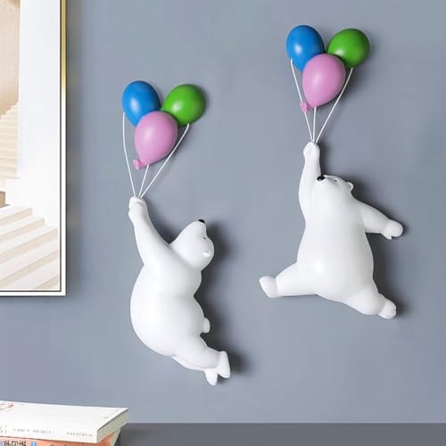 GUANSHAN 3D Eisbär Ballon Wandbehang, Cartoon Tier Wanddekoration, Eisbär Kinderzimmer Wanddekorationen Wandkunst Kinderzimmer Dekoration Anhänger Spielzeug für Jungen Mädchen Kinderzimmer GUANSHAN 3D Eisbär Ballon Wandbehang, Cartoon Tier Wanddekoration, Eisbär Kinderzimmer Wanddekorationen Wandkunst Kinderzimmer Dekoration Anhänger Spielzeug für Jungen Mädchen Kinderzimmer von GUANSHAN