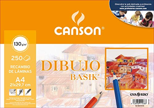 Canson Basik Uni, Ecopack A4, 250 Blatt, 130 g von Canson
