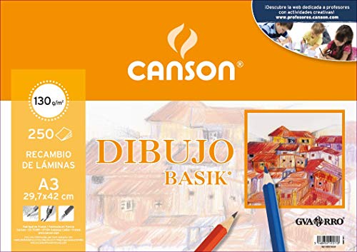 Blatt (Ecopack) 29,7 x 42 (250) Guarro Zeichnung Basik glatt 130 g von Canson
