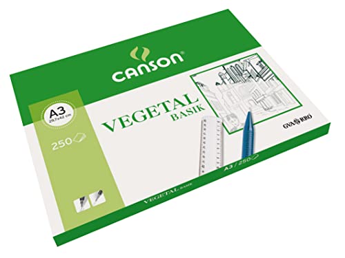 GUARRO CANSON 200406244 Pack 250 Blätter Zeichenpapier A3 90G von Canson