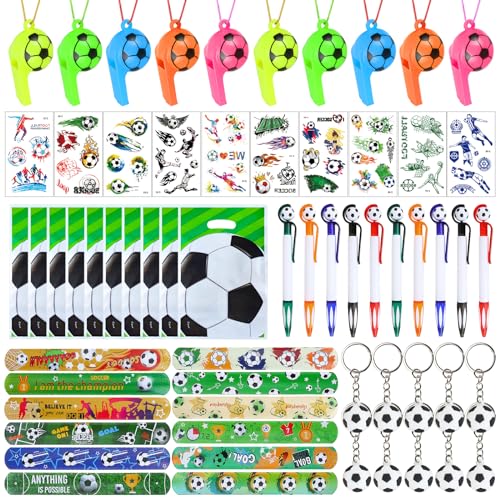 62 Pcs Fußball Party Mitgebsel, Fußball Geschenke Set Kindergeburtstag für Junge Mädchen, Fussball Deko Geburtstag Kinder, Fußball Schlüsselanhänger, Kugelschreiber, Armband, Tattoos, Trillerpfeife 62 Pcs Fußball Party Mitgebsel, Fußball Geschenke Set Kindergeburtstag für Junge Mädchen, Fussball Deko Geburtstag Kinder, Fußball Schlüsselanhänger, Kugelschreiber, Armband, Tattoos, Trillerpfeife von GUBOOM