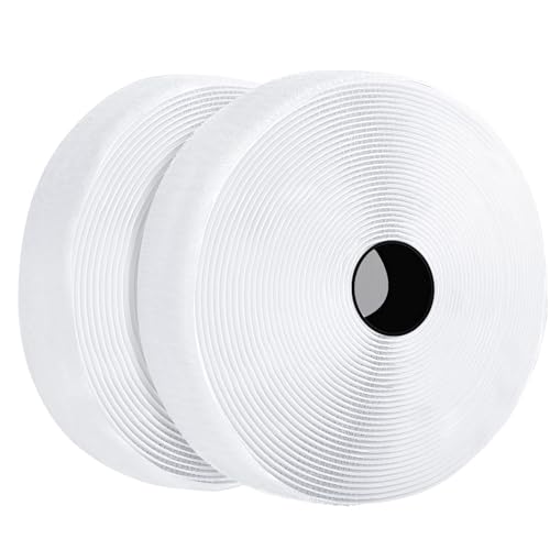Klettband Selbstklebend,8M Extra Stark Doppelseitig Klebende | Klettverschluss | Selbstklebendes Klebepad, 20mm Breit, Weiß Klettband Selbstklebend,8M Extra Stark Doppelseitig Klebende | Klettverschluss | Selbstklebendes Klebepad, 20mm Breit, Weiß von GUBOOM