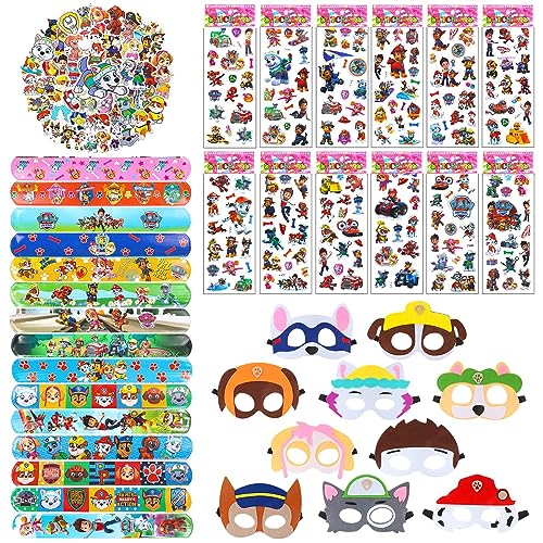 GUBOOM Party Mitgebsel Set, Mitgebsel Kindergeburtstag, Geburtstag Deko Partyzubehör für Kinder, 15 x Schnapparmband, 10 x Filzmasken, 12 x 3D Aufkleber und 50 x Aufkleber GUBOOM Party Mitgebsel Set, Mitgebsel Kindergeburtstag, Geburtstag Deko Partyzubehör für Kinder, 15 x Schnapparmband, 10 x Filzmasken, 12 x 3D Aufkleber und 50 x Aufkleber von GUBOOM