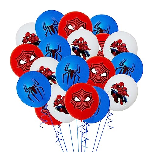 Spider Man Luftballons, 30 Stück Spider Man Latex Luftballons, Spider Man Geburtstag Deko Luftballons, Spider Man Ballons (Spin) von GUBOOM