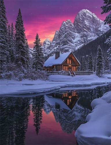 Diamond Painting Erwachsene Winter und See Diamant Painting Bilder, 5D Diamond Painting für Erwachsene und Anfänger, DIY Full Drill Mosaikherstellung Bastelset, Home Dekor, Geschenke 30x40cm W-985 Diamond Painting Erwachsene Winter und See Diamant Painting Bilder, 5D Diamond Painting für Erwachsene und Anfänger, DIY Full Drill Mosaikherstellung Bastelset, Home Dekor, Geschenke 30x40cm W-985 von GUERUUIE