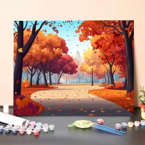 Malen Nach Zahlen Erwachsene Baum, DIY Handgemalt Ölgemälde Leinwand für Anfänger, Malen Nach Zahlen Pflanze Bastelset Erwachsene, Paint by Numbers für Heimdekoration 100x135cm (Ohne Rahmen) J0-7 von GUERUUIE