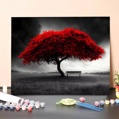Malen Nach Zahlen Erwachsene Baum, Handgemalt Ölgemälde Leinwand für Anfänger, Malen Nach Zahlen Szenerie Bastelset Erwachsene, Paint by Numbers für Heimdekoration, Geschenk 35x45cm (Ohne Rahmen) 89-K Malen Nach Zahlen Erwachsene Baum, Handgemalt Ölgemälde Leinwand für Anfänger, Malen Nach Zahlen Szenerie Bastelset Erwachsene, Paint by Numbers für Heimdekoration, Geschenk 35x45cm (Ohne Rahmen) 89-K von GUERUUIE