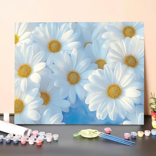 Malen Nach Zahlen Erwachsene Gänseblümchen, DIY Handgemalt Ölgemälde Leinwand für Anfänger, Malen Nach Zahlen Blume Bastelset Erwachsene, Paint by Numbers für Heimdekoration, Geschenk 60x80cm MY-1 Malen Nach Zahlen Erwachsene Gänseblümchen, DIY Handgemalt Ölgemälde Leinwand für Anfänger, Malen Nach Zahlen Blume Bastelset Erwachsene, Paint by Numbers für Heimdekoration, Geschenk 60x80cm MY-1 von GUERUUIE