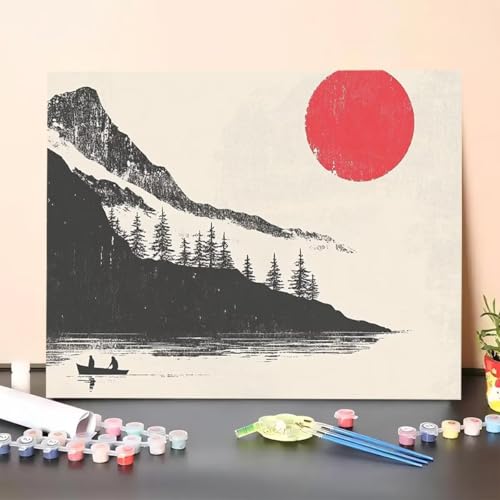Malen Nach Zahlen Erwachsene Mond, Handgemalt Ölgemälde Leinwand für Anfänger, Malen Nach Zahlen Szenerie Bastelset Erwachsene, Paint by Numbers für Heimdekoration, Geschenk 20x30cm (Ohne Rahmen) GG-1 Malen Nach Zahlen Erwachsene Mond, Handgemalt Ölgemälde Leinwand für Anfänger, Malen Nach Zahlen Szenerie Bastelset Erwachsene, Paint by Numbers für Heimdekoration, Geschenk 20x30cm (Ohne Rahmen) GG-1 von GUERUUIE