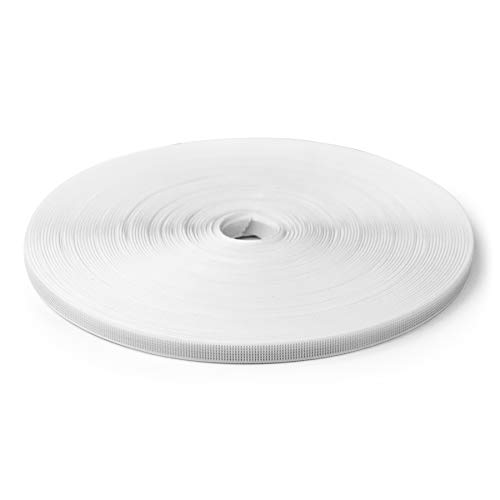 GUGULUZA 45,7 m Polyester-Ausbeinung zum Nähen, 6/8/10/12/15 mm, Kunststoff, Nähkorsett mit niedriger Dichte, für Hochzeit, Party, Brautkleider, Kleid (weiß – 12 mm) von GUGULUZA