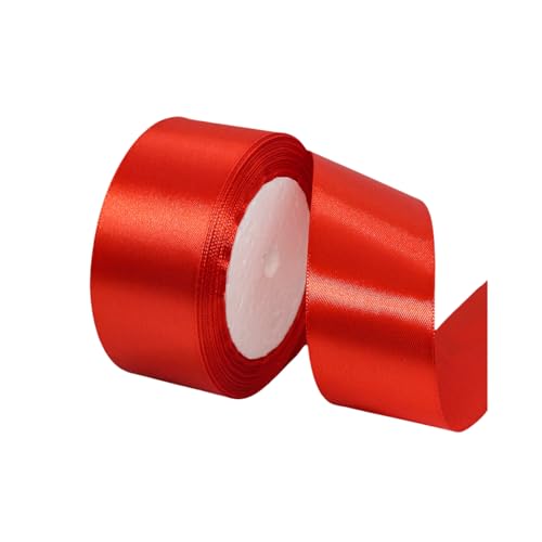 Rotes Satinband, 40 mm, 22 m, Stoff-Haarschnur, Band für Handwerk, Blumensträuße, Geschenkverpackungen, Hochzeit, Schleifenherstellung und Valentinstagsdekoration Rotes Satinband, 40 mm, 22 m, Stoff-Haarschnur, Band für Handwerk, Blumensträuße, Geschenkverpackungen, Hochzeit, Schleifenherstellung und Valentinstagsdekoration von GUIASIPULE