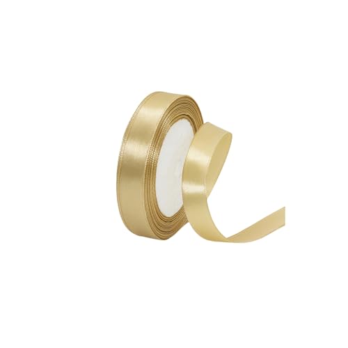 Satinband, 15 mm, champagnerfarben, 22 m, Stoff-Haarschnur für Handwerk, Blumensträuße, Geschenkverpackungen, Hochzeit, Schleifenherstellung und Valentinstagsdekoration Satinband, 15 mm, champagnerfarben, 22 m, Stoff-Haarschnur für Handwerk, Blumensträuße, Geschenkverpackungen, Hochzeit, Schleifenherstellung und Valentinstagsdekoration von GUIASIPULE