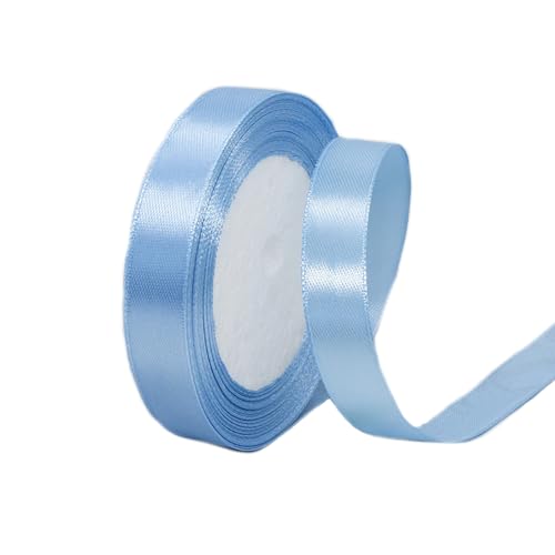 Satinband, 15 mm, wasserblau, 22 m, Stoff-Haarschnur für Handwerk, Blumensträuße, Geschenkverpackungen, Hochzeit, Schleifenherstellung und Valentinstagsdekoration Satinband, 15 mm, wasserblau, 22 m, Stoff-Haarschnur für Handwerk, Blumensträuße, Geschenkverpackungen, Hochzeit, Schleifenherstellung und Valentinstagsdekoration von GUIASIPULE