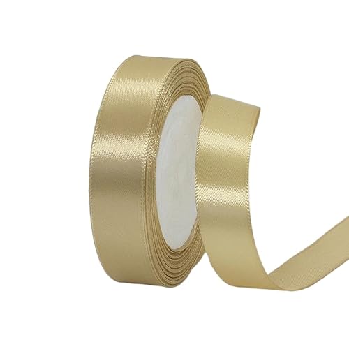 Satinband, 20 mm, champagnerfarben, 22 m, Stoff-Haarschnur für Handwerk, Blumensträuße, Geschenkverpackungen, Hochzeit, Schleifenherstellung und Valentinstagsdekoration Satinband, 20 mm, champagnerfarben, 22 m, Stoff-Haarschnur für Handwerk, Blumensträuße, Geschenkverpackungen, Hochzeit, Schleifenherstellung und Valentinstagsdekoration von GUIASIPULE