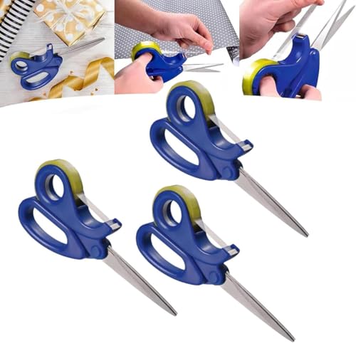 Klebebandabroller, scharfe 2-in-1-Schere mit Klebebandabroller, Schere und integriertem transparentem Klebeband, Desktop-Klebebandabroller für Geschenkverpackungen von GUIBEIZU