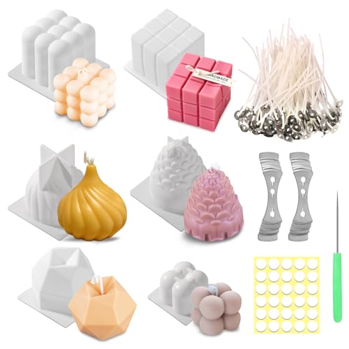 Kerzen Gießform GUICHENO 6 Stück Kerzenform Bubble Kerzen Kit, Silikonform für Kerzen, Kerzenformen zum Gießen, Kerzen Selber Machen Set, DIY Duftkerze, Seife für Heimdekorationen, Ostern Kerzen Gießform GUICHENO 6 Stück Kerzenform Bubble Kerzen Kit, Silikonform für Kerzen, Kerzenformen zum Gießen, Kerzen Selber Machen Set, DIY Duftkerze, Seife für Heimdekorationen, Ostern von GUICHENO