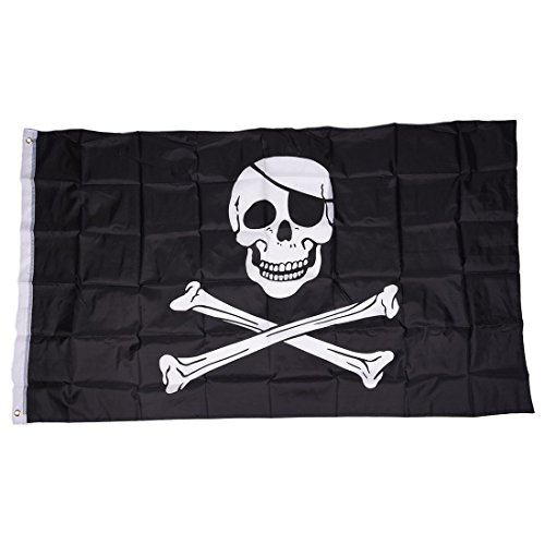 GUIJIALY Piratenflagge Skull und Crossbones Jolly Rodger 5X3 GrößE von GUIJIALY