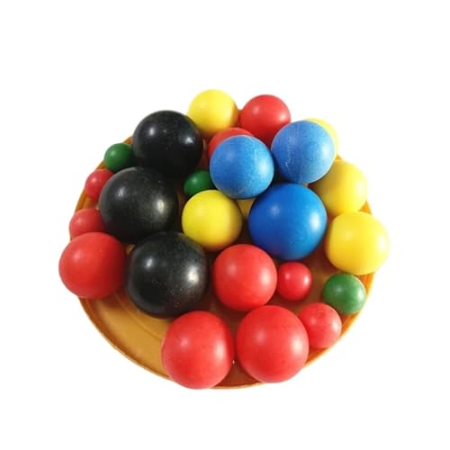 GUIPENG 100/200 Stück Durchmesser 3,5–12,7 mm massive PP-Kunststoffkugeln Rot Gelb Blau Grün Schwarz Polypropylen-Kunststoffperlen, die im Wasser schwimmen(100Pcs,12mm (Red)) von GUIPENG