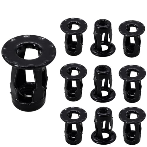 GUIPENG Blütenblattförmige Metallmutter, Dehnschraube, M4, M5, M6, M8, Klinkenmuttern, Klinkenmutter, Nummernschildbefestigung, Klemme, Sicherungsnietmutter, Nietmutter(Nut (10Pcs) Black,M4x16) von GUIPENG
