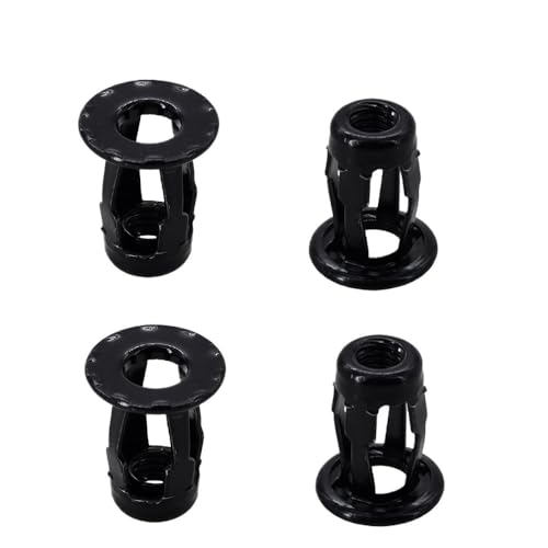 GUIPENG Blütenblattförmige Metallmutter, Dehnschraube, M4, M5, M6, M8, Klinkenmuttern, Klinkenmutter, Nummernschildbefestigung, Klemme, Sicherungsnietmutter, Nietmutter(Nut (4Pcs) Black,M4x16) von GUIPENG