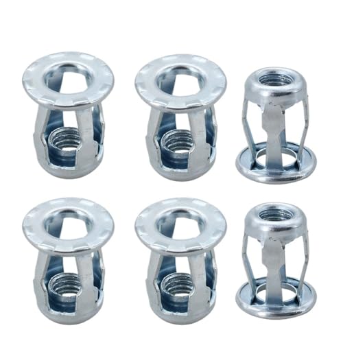 GUIPENG Blütenblattförmige Metallmutter, Dehnschraube, M4, M5, M6, M8, Klinkenmuttern, Klinkenmutter, Nummernschildbefestigung, Klemme, Sicherungsnietmutter, Nietmutter(Nut (6Pcs) Zinc,M4x16) von GUIPENG