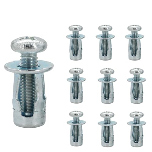 GUIPENG Blütenblattförmige Metallmutter, Dehnschraube, M4, M5, M6, M8, Klinkenmuttern, Klinkenmutter, Nummernschildbefestigung, Klemme, Sicherungsnietmutter, Nietmutter(Screw Nut(10Set) Zinc,M8x21) von GUIPENG