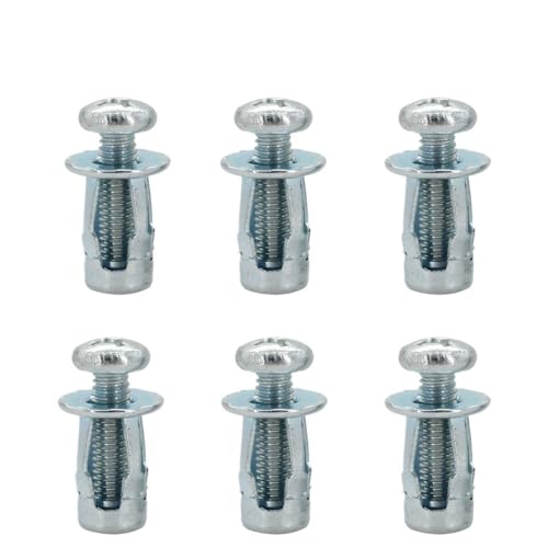 GUIPENG Blütenblattförmige Metallmutter, Dehnschraube, M4, M5, M6, M8, Klinkenmuttern, Klinkenmutter, Nummernschildbefestigung, Klemme, Sicherungsnietmutter, Nietmutter(Screw Nut(6Set) Zinc,M4x20) von GUIPENG