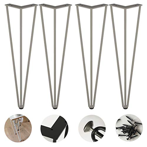 GUIXAN 4 Haarnadel-Tischbeine, robuste Möbelbeine aus Metall, Couchtischbein mit 3 Stangen im industriellen Stil, 10 mm Stahl, für Laptop-Tisch, Büro, Schreibtisch, Esstisch, TV-Ständer, GUIXAN 4 Haarnadel-Tischbeine, robuste Möbelbeine aus Metall, Couchtischbein mit 3 Stangen im industriellen Stil, 10 mm Stahl, für Laptop-Tisch, Büro, Schreibtisch, Esstisch, TV-Ständer, von GUIXAN