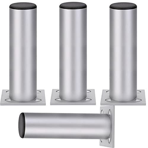 GUIXAN 4 Möbelbeine aus Metall, Moderne runde Möbelfüße, verstellbare Sofabeine, Schrankfüße aus Aluminiumlegierung, DIY-Ersatz-Tischbeine für Schrank, Couch, Stuhl, Ottomane, Schubladen, von GUIXAN