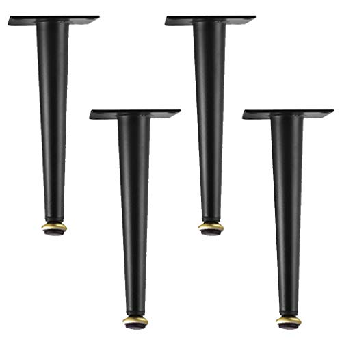 GUIXAN 4 Möbelbeine aus Metall, Tischbeine aus Eisen, Schwarze Sofa-Ersatzbeine, TV-Schrankfüße, Couchtischbeine, für Küchen-Sideboard, Sesselerhöhung, Nachttisch, höhenverstellbar 0–1 cm GUIXAN 4 Möbelbeine aus Metall, Tischbeine aus Eisen, Schwarze Sofa-Ersatzbeine, TV-Schrankfüße, Couchtischbeine, für Küchen-Sideboard, Sesselerhöhung, Nachttisch, höhenverstellbar 0–1 cm von GUIXAN