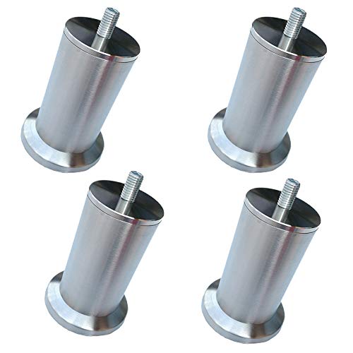 GUIXAN 4 Stück Möbelbeine aus Metall, Schrankbeine für Couchtisch, TV-Ständer aus gebürstetem Edelstahl, verstellbare Ersatz-Sofafüße, Badezimmerschrank-Stützbeine, für Glastisch, Couch, GUIXAN 4 Stück Möbelbeine aus Metall, Schrankbeine für Couchtisch, TV-Ständer aus gebürstetem Edelstahl, verstellbare Ersatz-Sofafüße, Badezimmerschrank-Stützbeine, für Glastisch, Couch, von GUIXAN