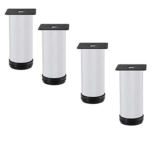 GUIXAN 4 Stück verstellbare Metall-Sofabeine, DIY runde Möbelbeine, Fußbett, Couchfüße, Edelstahl-Schrankbeine, für Kleiderschrank, Couchtische, Nachttisch, TV-Ständer, Schrank, mit Schra von GUIXAN